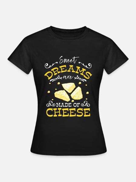 Käseliebhaber Eiweiß Foodie Käsekuchen - T-shirt dam - svart