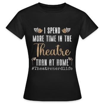 Theater Schauspielerin Probe - Frauen T-Shirt - Schwarz - Vorne - AI Model Female 172 dark (172cm)