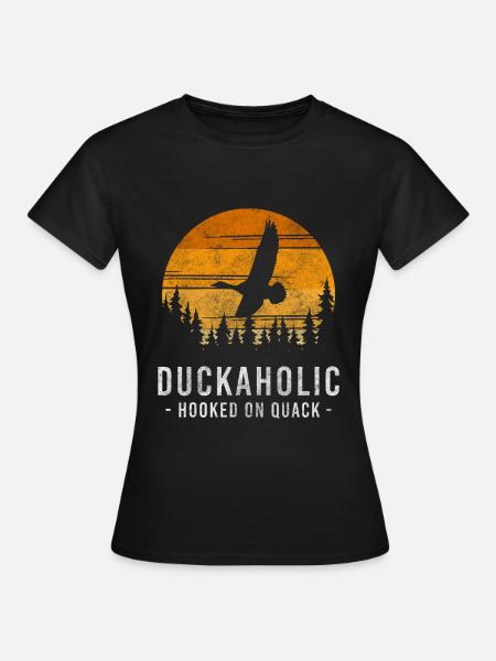Enten Quietscheente - Frauen T-Shirt - Schwarz