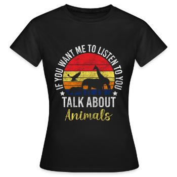 Bien-être animal Amoureux des animaux - T-shirt Femme - noir - Devant - AI Model Female 172 dark (172cm)