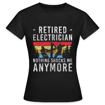 Tension d’occupation du courant - T-shirt Femme - noir - Devant - AI Model Female 172 dark (172cm)