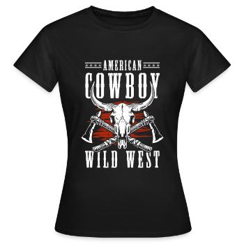 Cowboy Bandit USA - Frauen T-Shirt - Schwarz - Vorne - AI Model Female 172 dark (172cm)