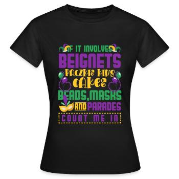Karneval Parade Kette Straßenfest - Frauen T-Shirt - Schwarz - Vorne - AI Model Female 172 dark (172cm)