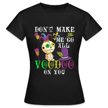 Mardi Gras Parade Perles Mardi - T-shirt Femme - noir - Devant - AI Model Female 172 dark (172cm)