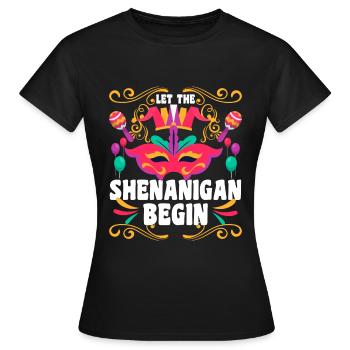 Mardi costumé de fête - T-shirt Femme - noir - Devant - AI Model Female 172 dark (172cm)