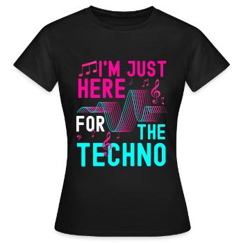 Techno Techno Musik Tanzen Abfeiern - Frauen T-Shirt - Schwarz - Vorne - AI Model Female 172 dark (172cm)
