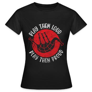 Volksmusik Musikverein - Frauen T-Shirt - Schwarz - Vorne - AI Model Female 172 dark (172cm)