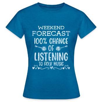 Musique folklorique Musikverein Tanz - T-shirt Femme - bleu saphir antique chiné - Devant - AI Model Female 172 dark (172cm)