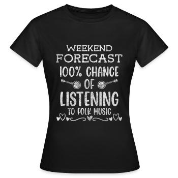 Volksmusik Musikverein Tanz - Frauen T-Shirt - Schwarz - Vorne - AI Model Female 172 dark (172cm)