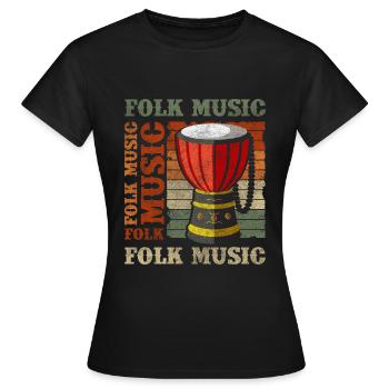 Musique, Culture, Concert, Country - T-shirt Femme - noir - Devant - AI Model Female 172 dark (172cm)