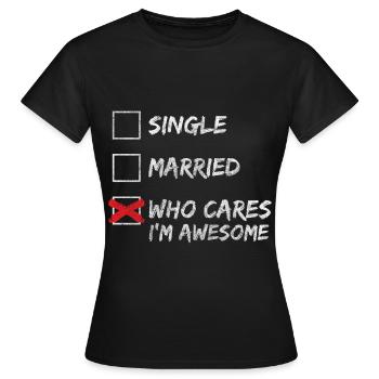 Pas d’intérêt Attitude envers la vie Dicton cynique - T-shirt Femme - noir - Devant - AI Model Female 172 dark (172cm)