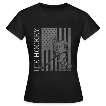 Hockey Puck Coach Goalkeeper - Women's T-Shirt - black - Front - AI Model Female 172 dark (172cm)