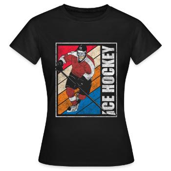Équipe Sport Puck - T-shirt Femme - noir - Devant - AI Model Female 172 dark (172cm)