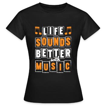Dj Party Songs Tanzen - T-shirt Femme - noir - Devant - AI Model Female 172 dark (172cm)