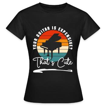 Pianiste Art Pianiste - T-shirt Femme - noir - Devant - AI Model Female 172 dark (172cm)