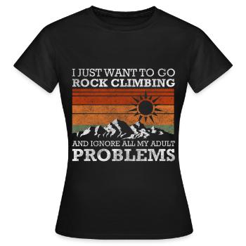 Problem Solution Cool - Women's T-Shirt - black - Front - AI Model Female 172 dark (172cm)