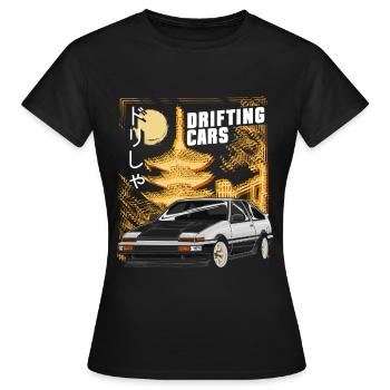 Driften Auto Burnout Motor - Frauen T-Shirt - Schwarz - Vorne - AI Model Female 172 dark (172cm)