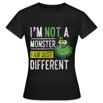 Costume d’horreur terrible - T-shirt Femme - noir - Devant - AI Model Female 172 dark (172cm)