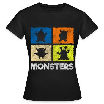 Déguisement d’Halloween Creature Kids - T-shirt Femme - noir - Devant - AI Model Female 172 dark (172cm)