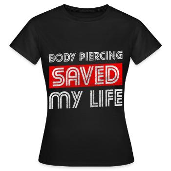 Artist Needle Piercing Studio Soulagement de la douleur - T-shirt Femme - noir - Devant - AI Model Female 172 dark (172cm)
