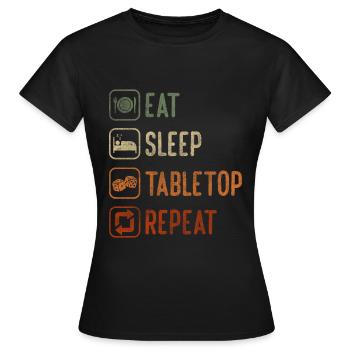 Jeu de plateau Joueur de rôle - T-shirt Femme - noir - Devant - AI Model Female 172 dark (172cm)