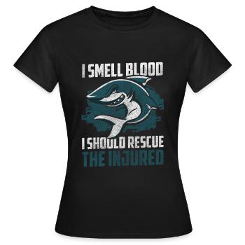 Eau sous-marine d’ailerons de requin - T-shirt Femme - noir - Devant - AI Model Female 172 dark (172cm)
