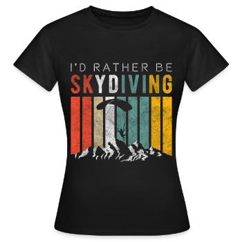Parachute Adrénaline - T-shirt Femme - noir - Devant - AI Model Female 172 dark (172cm)