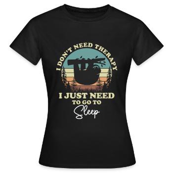 Dormir, dormir, paresseux, se reposer - T-shirt Femme - noir - Devant - AI Model Female 172 dark (172cm)