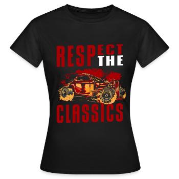 Automobil Mechaniker Alt - Frauen T-Shirt - Schwarz - Vorne - AI Model Female 172 dark (172cm)