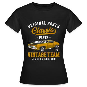 Automobil Mechatroniker Alt - Frauen T-Shirt - Schwarz - Vorne - AI Model Female 172 dark (172cm)
