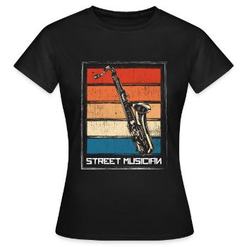 Artiste d’instruments de musique - T-shirt Femme - noir - Devant - AI Model Female 172 dark (172cm)