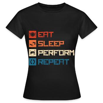 Music Art Lifestyle Entertainer - Women's T-Shirt - black - Front - AI Model Female 172 dark (172cm)