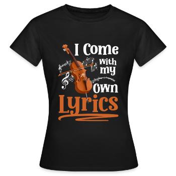 Musicien Cash Artiste d’instruments de musique - T-shirt Femme - noir - Devant - AI Model Female 172 dark (172cm)