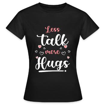 Câlins Relation câline Famille - T-shirt Femme - noir - Devant - AI Model Female 172 dark (172cm)