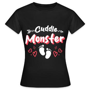 Relation de câlins - T-shirt Femme - noir - Devant - AI Model Female 172 dark (172cm)