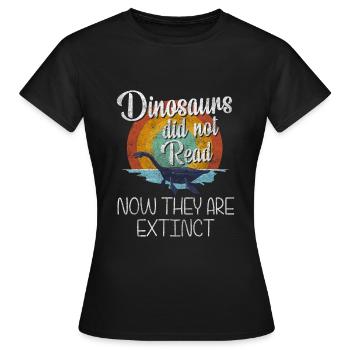 Saurier Herrscher Triceratops Dinos - Frauen T-Shirt - Schwarz - Vorne - AI Model Female 172 dark (172cm)