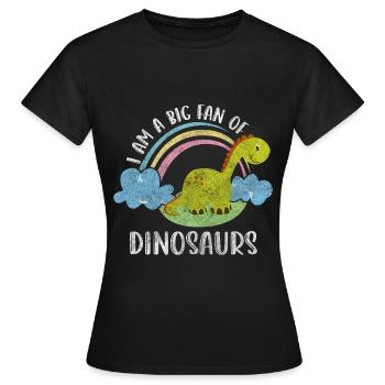 Dino Fossile Fleischfresser - Frauen T-Shirt - Schwarz - Vorne - AI Model Female 172 dark (172cm)