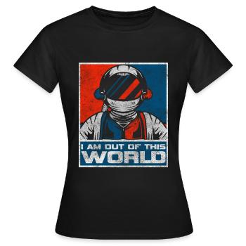 Universum Stern Kosmos - Frauen T-Shirt - Schwarz - Vorne - AI Model Female 172 dark (172cm)