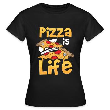 Pizzeria Pizzaliebhaber Restaurant - Frauen T-Shirt - Schwarz - Vorne - AI Model Female 172 dark (172cm)