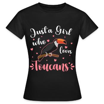 Oiseaux de vacances Amérique du Sud - T-shirt Femme - noir - Devant - AI Model Female 172 dark (172cm)