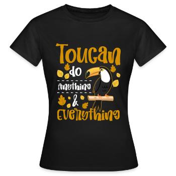 Perroquet oiseau Amérique du Sud - T-shirt Femme - noir - Devant - AI Model Female 172 dark (172cm)