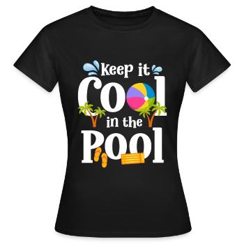 Pool Party Pool Party Floats Loisirs - T-shirt Femme - noir - Devant - AI Model Female 172 dark (172cm)