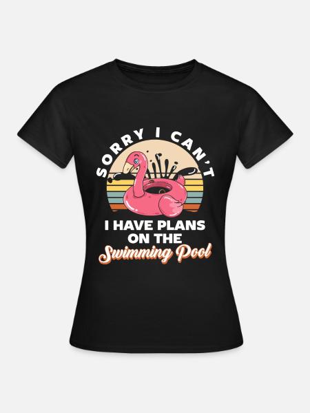 Swmming Pool Partymonster Partyzeit Sonne - Frauen T-Shirt - Schwarz
