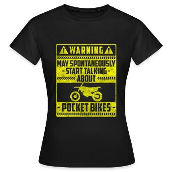Pocketbike deux-roues terre - T-shirt Femme - noir - Devant - AI Model Female 172 dark (172cm)