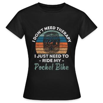 Pocketbike Zweirad Trail Geländebike - Frauen T-Shirt - Schwarz - Vorne - AI Model Female 172 dark (172cm)