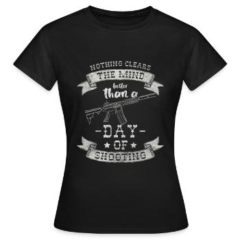 Waffen Sportschießen Sturmgewehr - Frauen T-Shirt - Schwarz - Vorne - AI Model Female 172 dark (172cm)