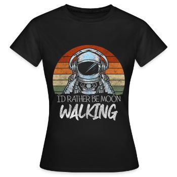 Planète spatiale Galaxie en apesanteur - T-shirt Femme - noir - Devant - AI Model Female 172 dark (172cm)
