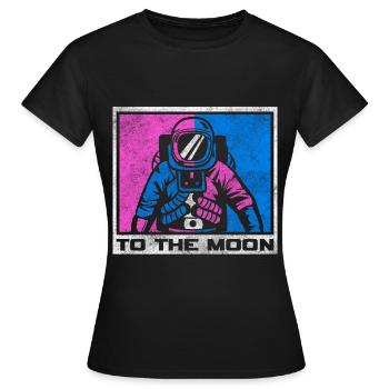 Space Planet Weightless Spaceman - T-shirt Femme - noir - Devant - AI Model Female 172 dark (172cm)