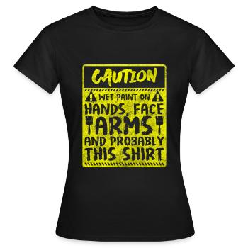 Peinture d’artiste Peinture de couleur - T-shirt Femme - noir - Devant - AI Model Female 172 dark (172cm)