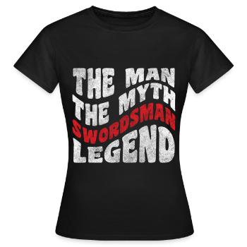 Schwert Duell Kendo Säbel - Frauen T-Shirt - Schwarz - Vorne - AI Model Female 172 dark (172cm)